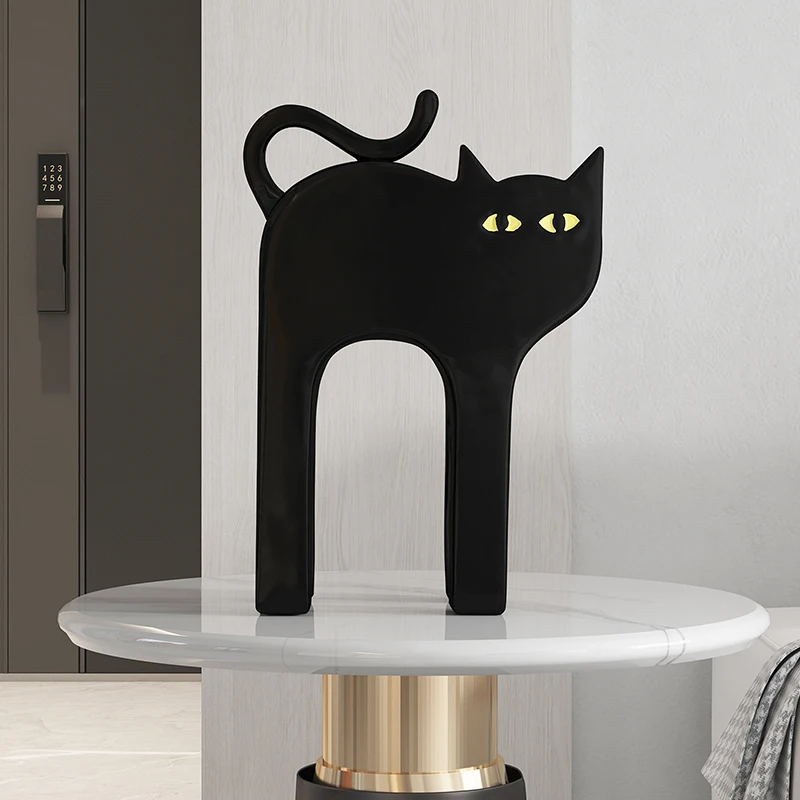 

Nordic ins black cat tissue box paper box home living room bedroom bedside table porch tea cabinet a few ornaments.