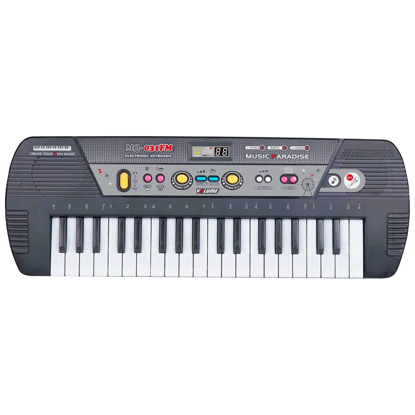 Teclado de Piano eléctrico con micrófono, Teclado de Piano electrónico Digital para enseñanza, espectáculo de escenario