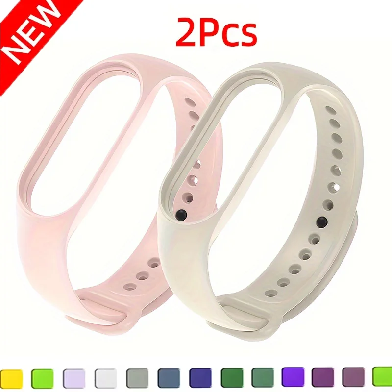 2 шт. ремешок для часов для Xiaomi Mi Band 7 6 5 4 3, силиконовый браслет, ремешки MiBand 3/4 band5 band6, аксессуары для умных часов 2 шт. ремешок для часов для Xiaomi Mi Band 7 6 5 4 3, силиконовый браслет, ремешки MiBand 3/4 band5 band6, аксессуары для умных часов