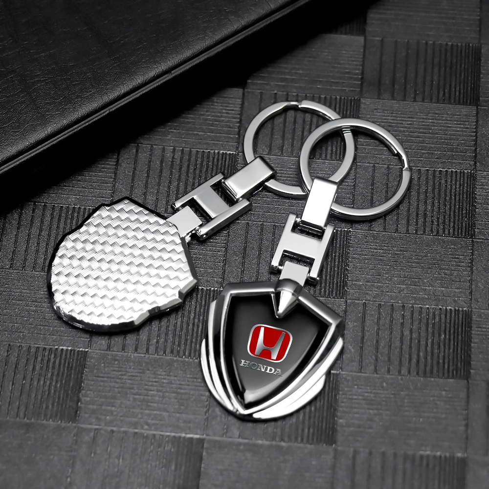 Car Logo Keychain Badge 3D Metal Keyring Auto Accessory For Honda Civic Fit Jazz Accord Pilot CRV Odyssey Passport City Shuttle view 2