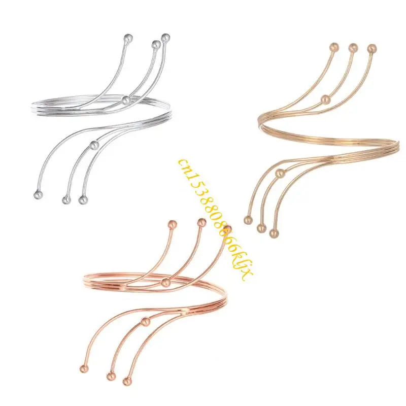 

Multiuse Open Cuff Bracelet Alloy Upper Arm Bracelet Arm Decoration for Women 066C