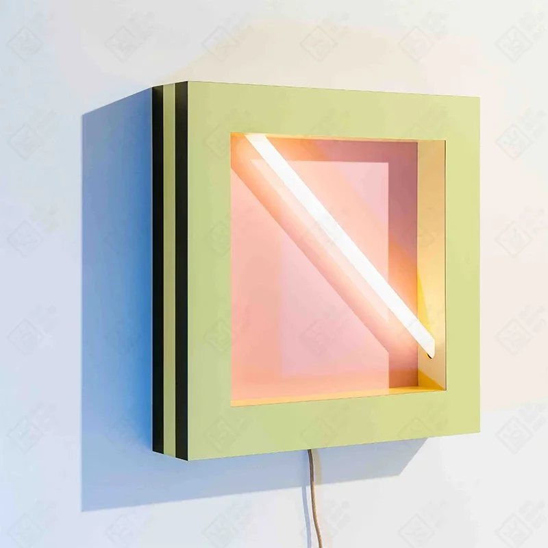 Kreative minimalist ische quadratische Foto rahmen Wand lampe Hotel Korridor Lampe Ausstellungs halle Display Lampe