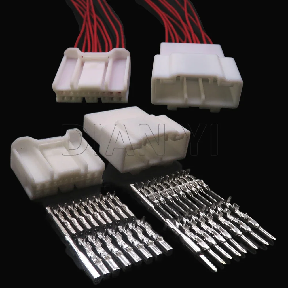 

1 Set 18 Way 6098-5594 6098-5604 Composite Connector AC Assembly Car Electric Wiring Socket Auto Male Female Adaptor With Cables