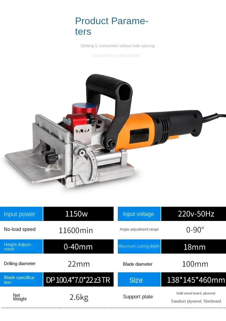 Handheld Ramino Slotting Machine New Tool Woodworking Furniture Wardrobe Multi functional Invisible Connector with