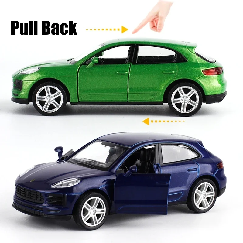 1/36 Porsche Macan SUV Toy Car Model For Children 5'' RMZ CiTY Diecast Sport Miniature Pull Back Collection Gift For Kid Boy