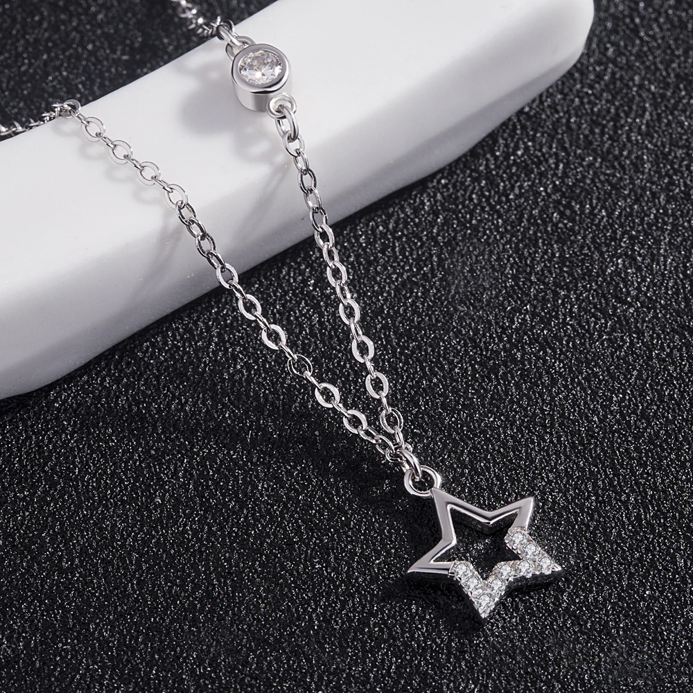 

Fashion simple thin section bracelet 925 sterling silver star bracelet for women exquisite charm bracelet for girl bestie gift