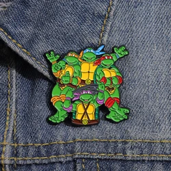 Teenage Mutant Ninja Turtle Enamel Pin Custom Funny Cartoon Animal Brooch Bag Lapel Badges Funny Jewelry Gifts For Kid