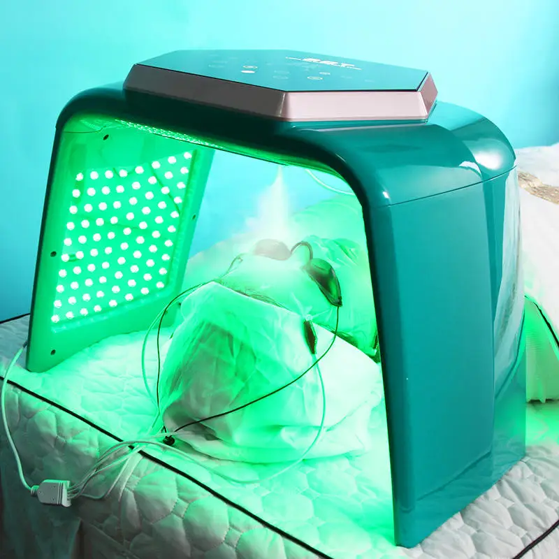 PDT profissional LED Light Therapy Machine Dispositivo de beleza máscara facial Nano Spray frio facial uso rejuvenescimento da pele vermelha 7 cores