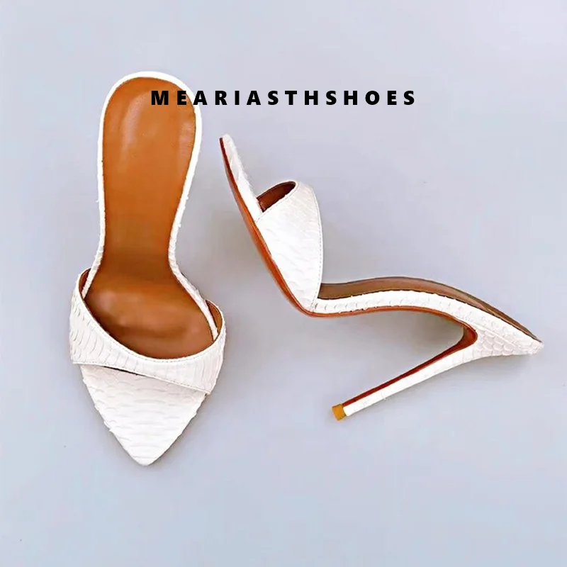 

2026 Designer Patent Leather Sexy Thin High Heels Summer Women Slippers Red Peep Toe Dress Slides Ladies Stripper Party Sandals
