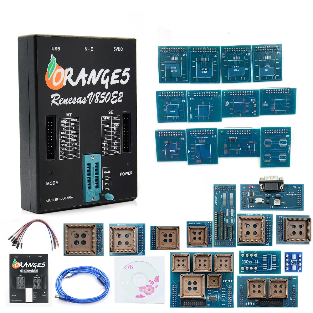 High Quality Orange5 ECU Programmer with Full Adapters V1.38 Orange 5 Full Activation Full Authorization