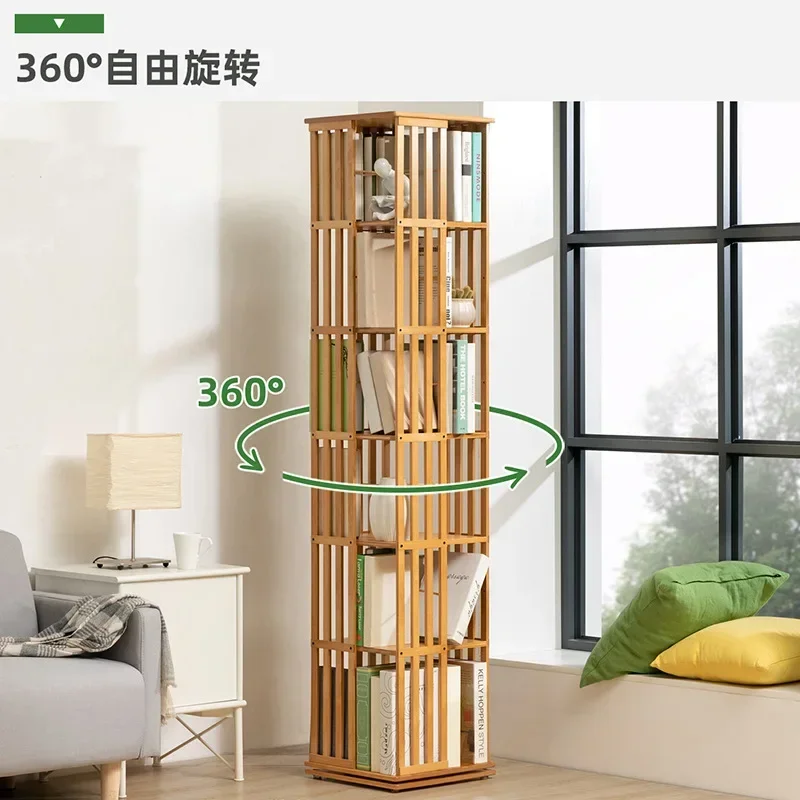 Rotary Bookshelf Floor Household Shnitureelf Simple Book Shelf Storage of Multi-layer Shelf Bookcase Headboards etagere rangemen