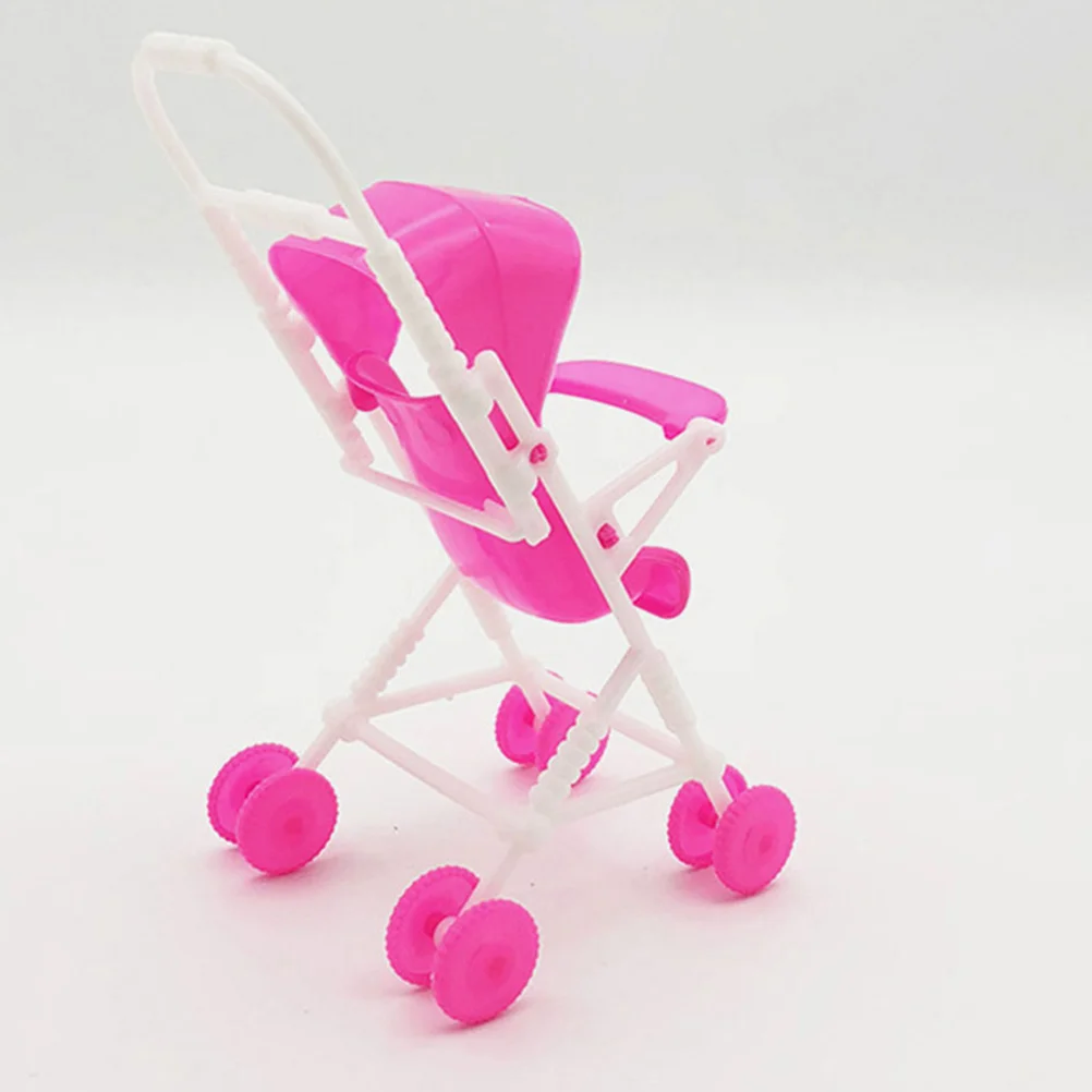 

2 Pcs Simulation Stroller Baby Pushchair Toys Reborn Movable Play Game House Decor Lightweight Safe Material High