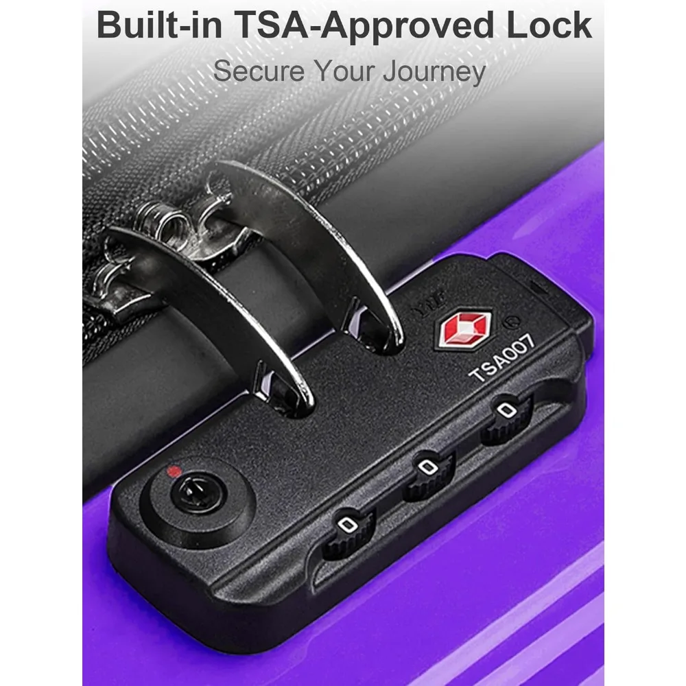 Expandable Hard Shell Spinner Luggage with TSA Lock - Approved Airline Carry-On Suitcase for Travel