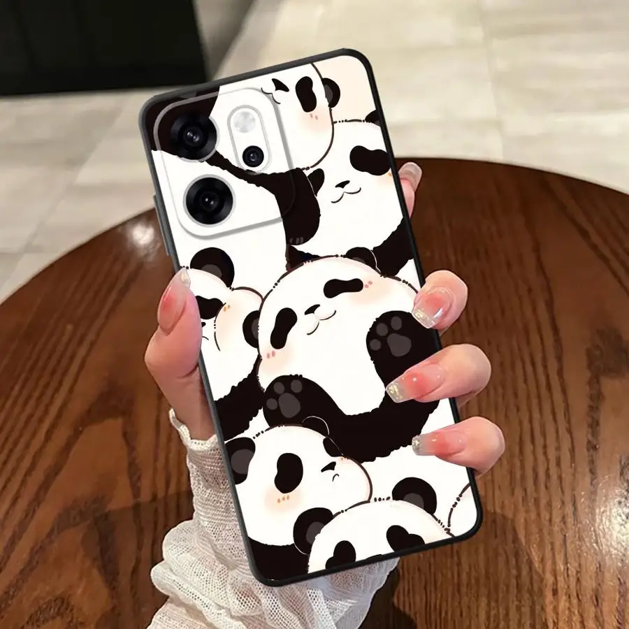 Funda bonita de Panda para Oppo A11 A37 A18 A31 A72 A9 A38 A16 A33 A71 A3 A54 A5 A53 A12 A36 A17 A32 A73 A7 A52 A15 A32