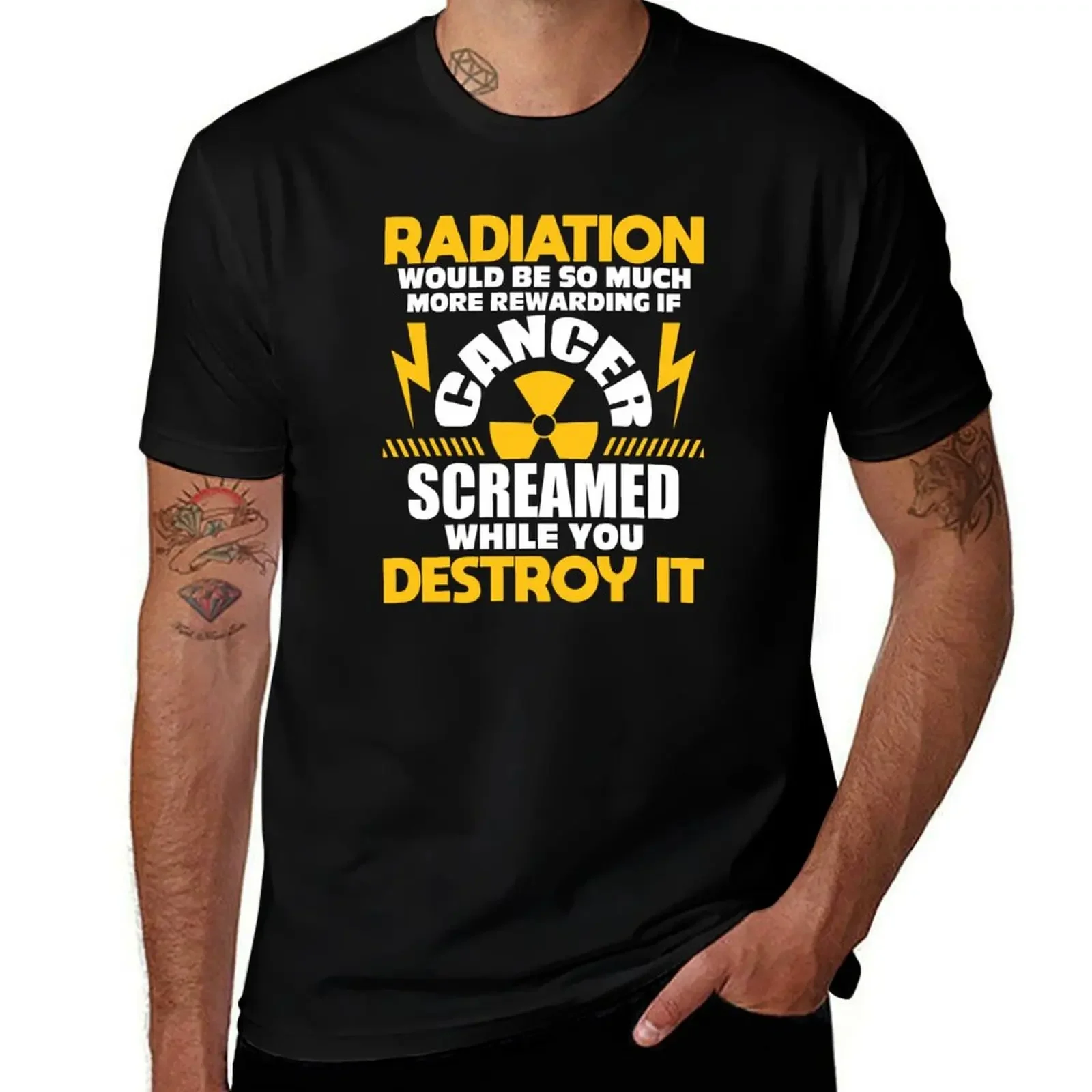 Rewarding If Cancer Screamed - Radiation Therapy Chemo X-Ray product T-Shirt summer clothes men clothings