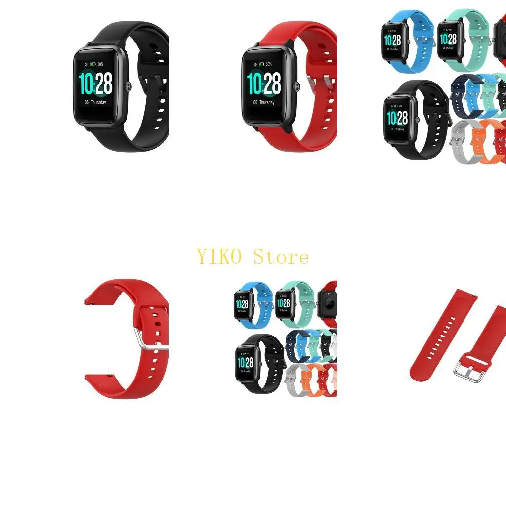 K32C Quick Release Smartwatch Sweatproof Waterproof Silicone Wristband Bracelet for ID205L Watch Replacement Accessories