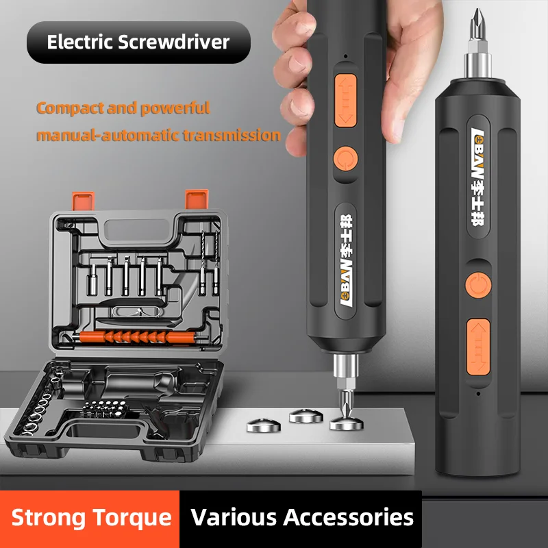 

Cordless Electric Screwdriver with Strong Torque, All-Copper Motor, Magnetic Chuck, USB Rechargeable, Flexible Extension Rod