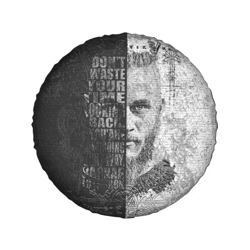 Vikings Ragnar Lothbrok Spare Tire Cover For Mitsubishi Pajero Valhalla SUV RV 4x4 Car Wheel Protectors 14