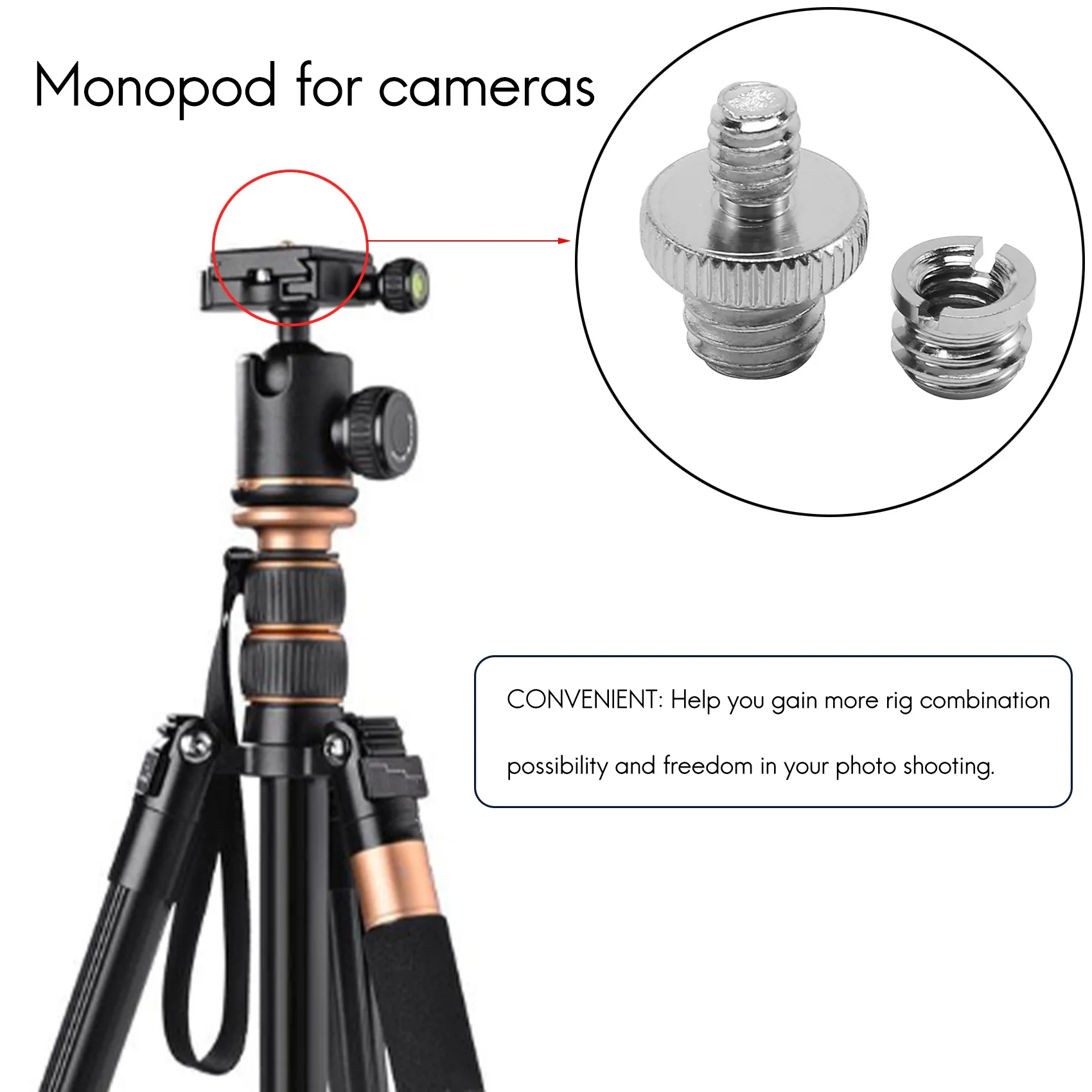 High-end 10 Stuks 1/4 inch en 3/8 inch Camera Schroef Adapter Converter Schroefdraad Mount Set voor Statief Monopod Balhoofd Light Stand