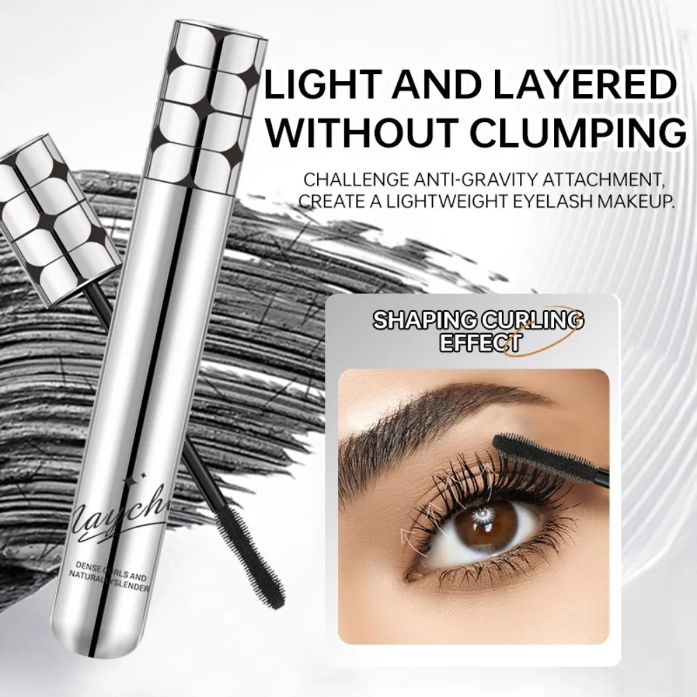 Smudge-Proof Lengthening Mascara Clump-Free Waterproof Curling Mascara Natural Look Long Lasting Fiber Filling Mascara