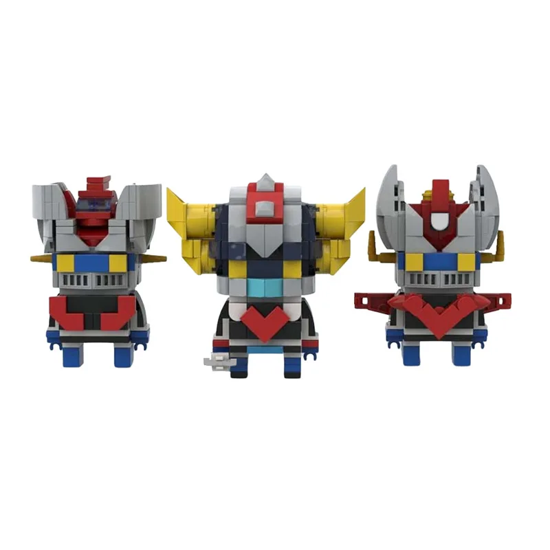 MOC-77462 Anime Figures Space Technical Mecha Building Blocks Set Dinosaur Team Rangers Robot Model DIY Kids Puzzle Toys Gift