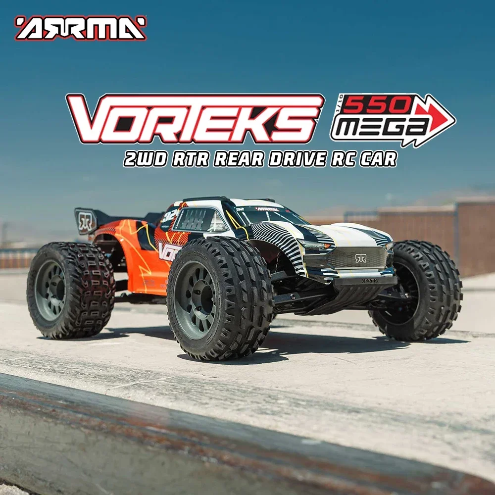 ARRMA VORTEKS MEGA 550 ARA3205S ARA3205 2WD Brushed 1/10 RC Electric Remote Control Model Car Stadium Truck Adult Children Toys