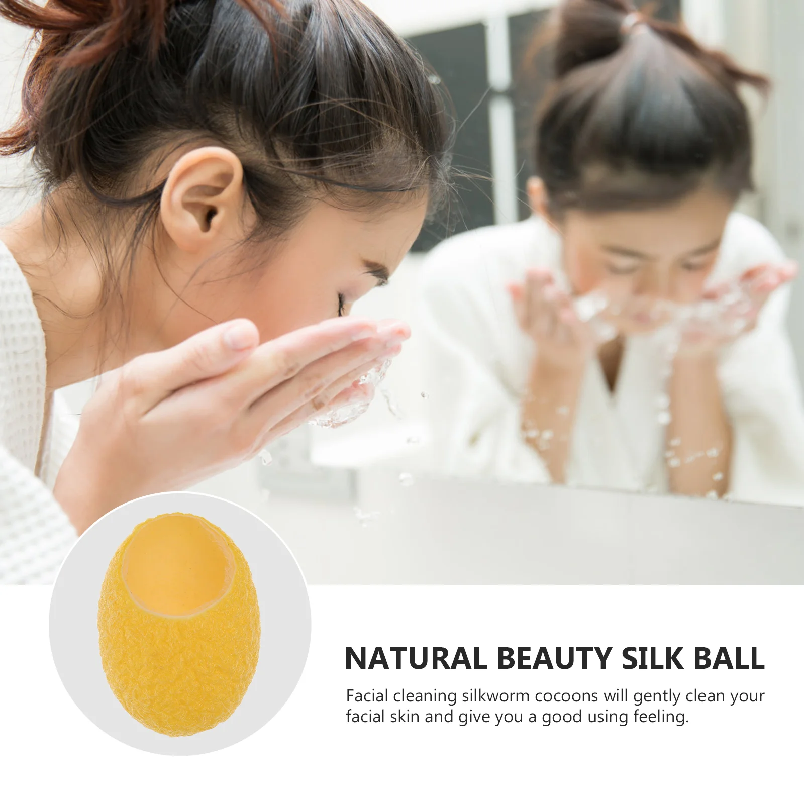 12 PCS Silk Ball Cleansing Face Silkworm Puff Natural Scrub