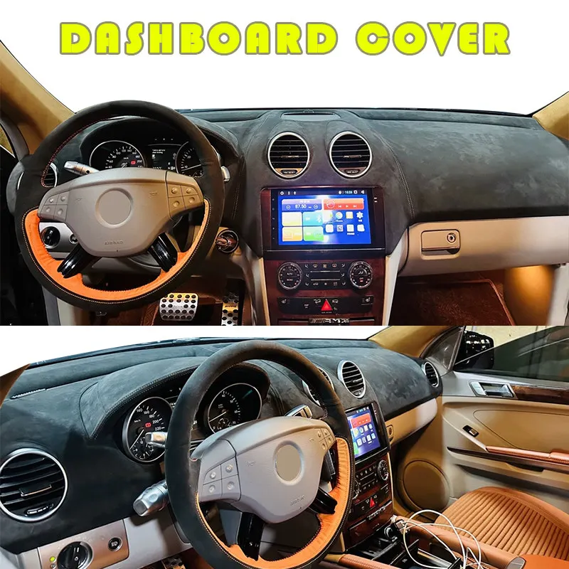 

Custom in Alcantara Car Dashboard Cover for Mercedes-Benz ML GL 2006-2010 DIY Mat Shade Cushion Pad Carpets Interior Accessories