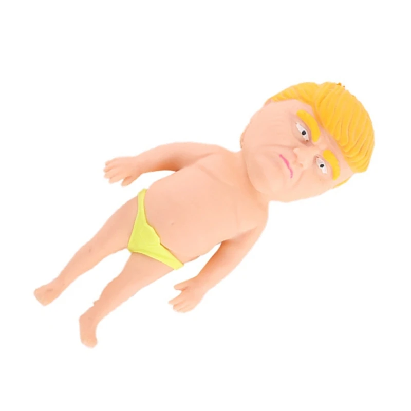 Squeezable Toy TPR Palm Doll Soft Donald Doll Decompression Toy Stress Relief Fidgets Autisms SlowRising Stretch Toy 6’’