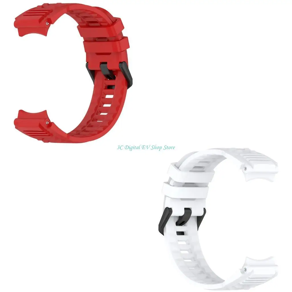 

E74D Flexible Soft Silicone Watch Band Waterproof Design Fashionable Accessory Lightweight Sport Straps for Smartwatches
