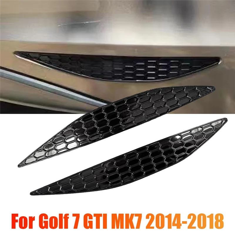 1Pair Car Styling Honeycomb Tail Rear Fog Light Cover Trim for Golf 7 GTI MK7 2014-2018 Rear Bar Bumper Strips