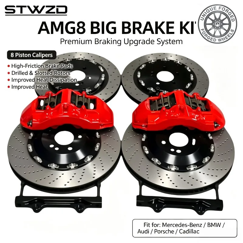 26 StyleForged Aluminum AMG8 Brake Caliper 8 Pot Modified Big Brake Kit For LAND ROVER DISCOVERY IV FREELANDER 2 RANGE ROVER III
