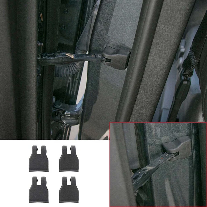 Door Stopper Buckle Cover Protection Trim For Chevy Silverado Colorado GMC Sierra 2014-2021 Accessories 4PCS ,Black