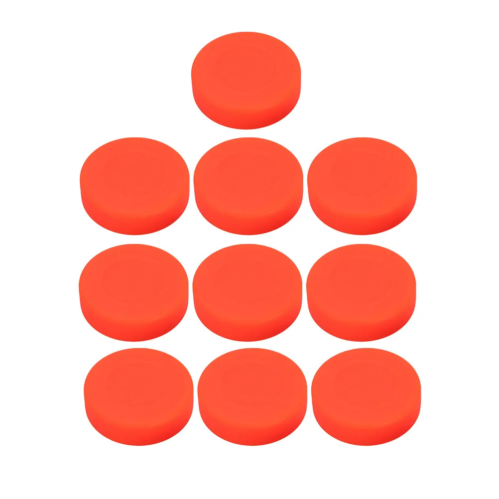 

10Pcs Ice Hockey Pucks High- Standard Hardness Smooth Flat Surface Low Bounce Design for Street Roller Pond Hockey