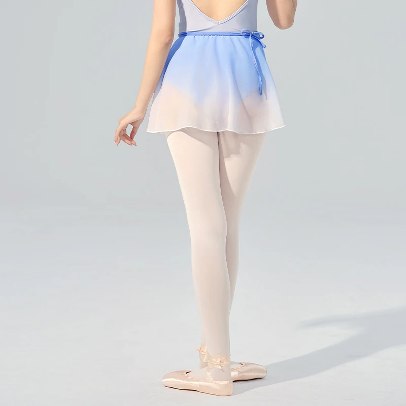 Adult Ballet Dance Skirts Chiffon Gradient Irregular Practice Leotard Dance Skirts Women Girls Gymnastics Skate Ballet Skirts