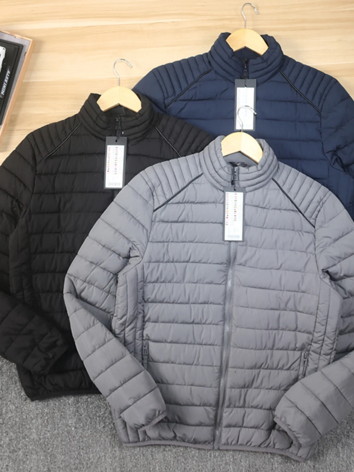 

Chudan Мужская повседневная легкая стеганая хлопковая куртка с воротником-стойкой, ветрозащитная теплая осенне-зимняя модная городская подставка