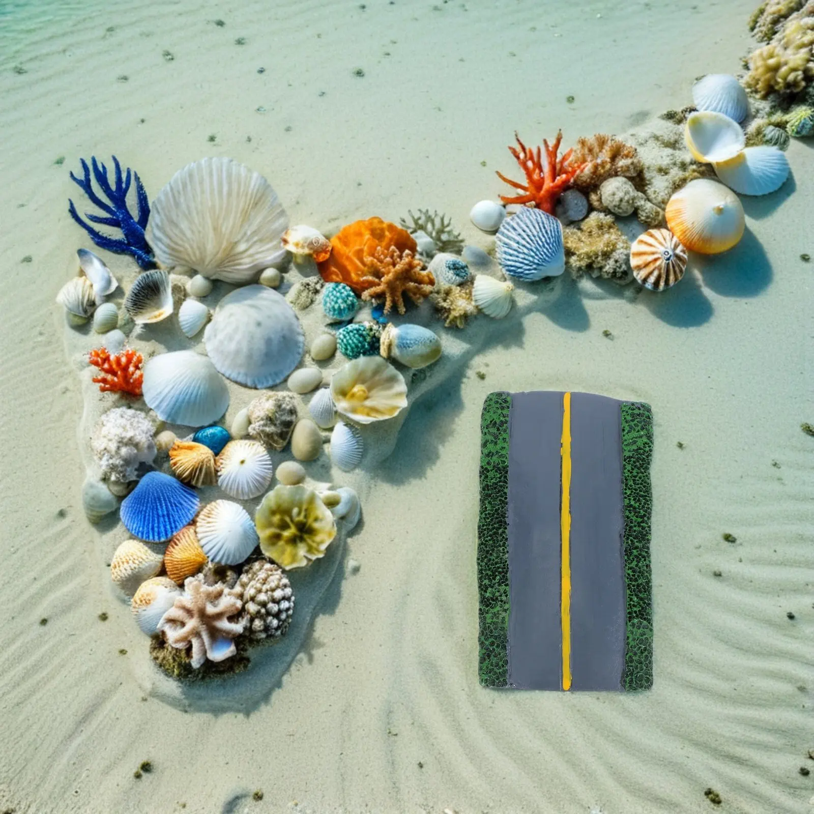 5Pcs Miniature Highway Resin Roadway Scenery for Railway Train Diorama Garden Landscape Architecture Sand Table