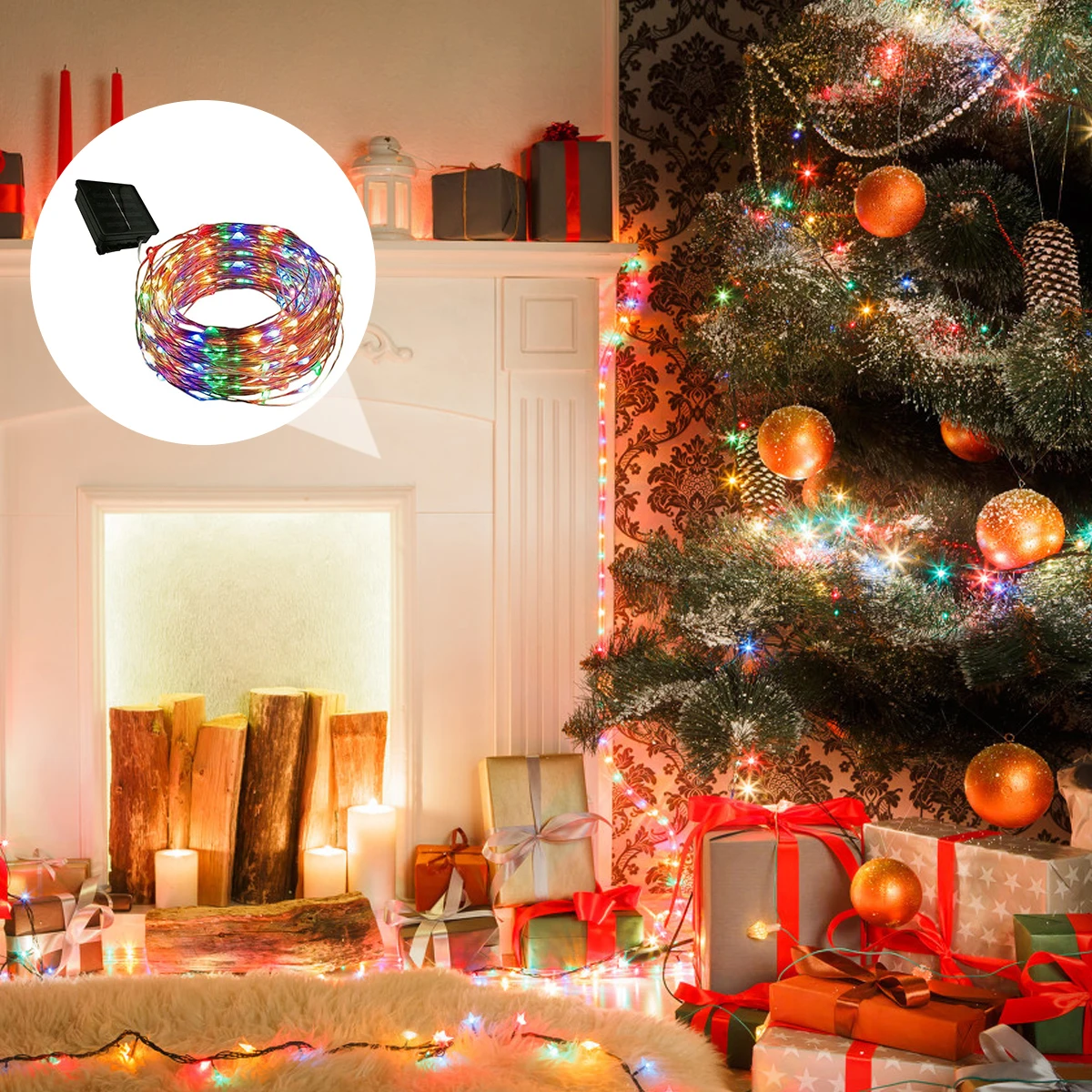 

100Leds Solar String Lights Yard Christmas Party Decoration Copper Wire Lamp Outdoor Garden Bar Mall Led Festival Lighting