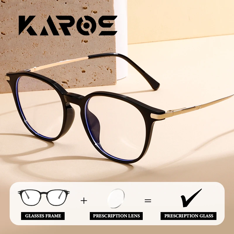 نظارات KAROS النسائية الكلاسيكية الكلاسيكية ذات العين القطة وصفة طبية لقصر النظر نظارات تقدمية بفلتر الضوء الأزرق نظارات القراءة