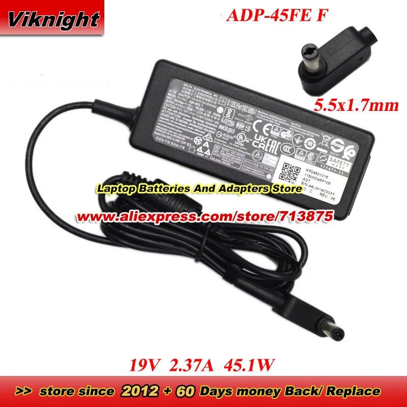 

19V 2.37A 45.1W Power Adapter For DELTA ADP-45FE F AC Adapter with 5.5x1.7mm tip Power Supply