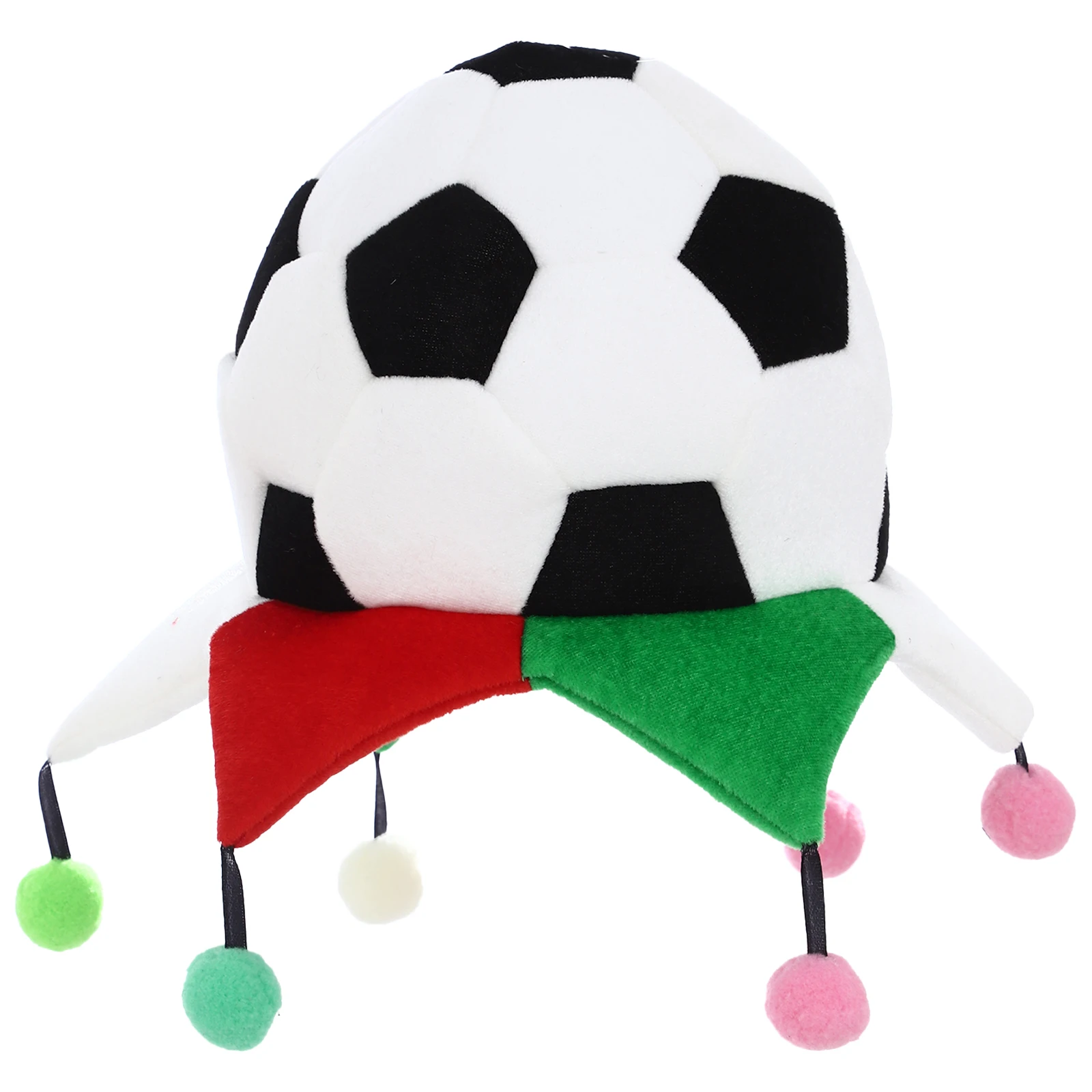 Carnival Hat Football Colored Jagged Brim Hat Funny Costume Soccer Hats Photo Booth Props for Adults Dress Up Hats Accessories