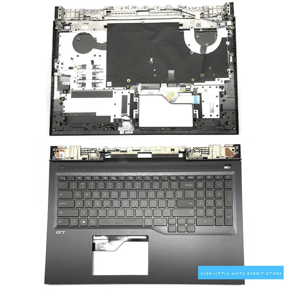 

Для Dell 17 G7 7700, черный верхний чехол с упором для рук в США и клавиатурой с подсветкой 0RC7PR RC7PR