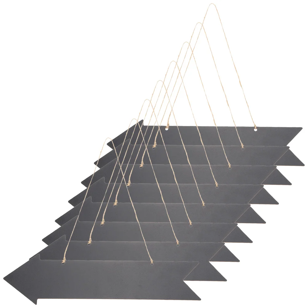 

8 Pcs Arrow Sign Signs Decorative DIY Pendant Label Erasable Hanging Double Sided Wood Direction Office