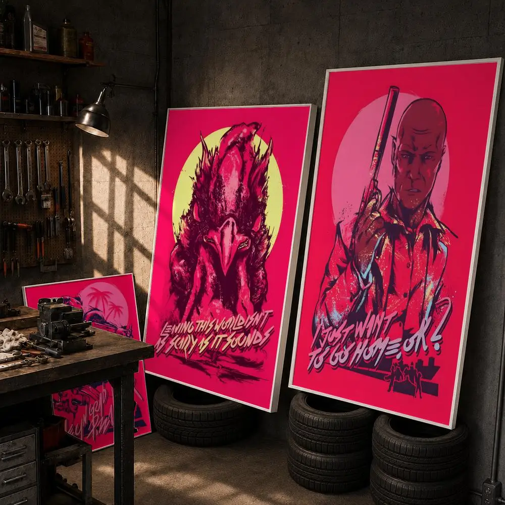 Hotline Miami Hot Classic Adventure Game Poster HD Wall Art Home Decor Waterproof Print Bedroom Garage Party Gift