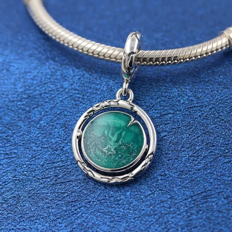 925 فضة أكلة لحوم البشر زهرة متوهجة القلب سحر صالح الفضة 925 الأصلي النساء سوار DIY بها بنفسك النساء DIY بها بنفسك مجوهرات اكسسوارات