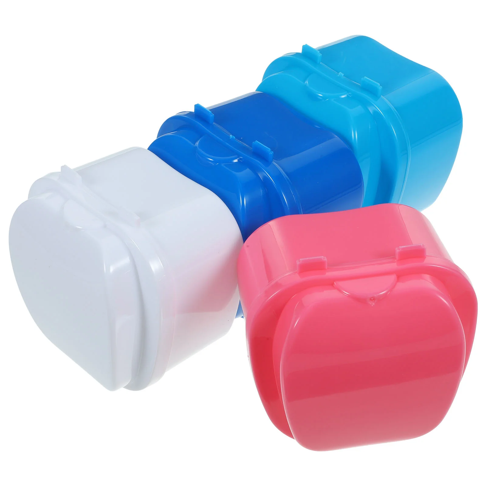 Boîte de 4 pièces avec couche filtrante, brosse, étui pour fausses dents, tasse Portable, protège-dents de voyage, support professionnel