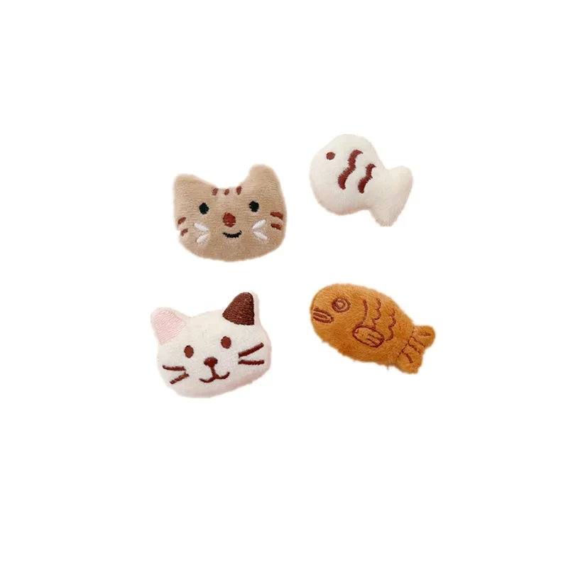 MPK Catmint Toys Cute Kitten, Taiyaki Fish, Bee Cartoon Plush Doll Small Cat Soft Toys (A8801)