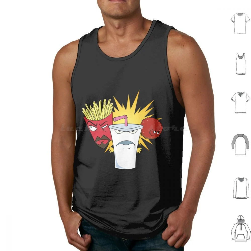 Aqua Teen Hunger Force Tank Tops Print Cotton Aqua Teen Hunger Force Athf Adult Swim Meatwad Master Shake Aqua Teen Frylock