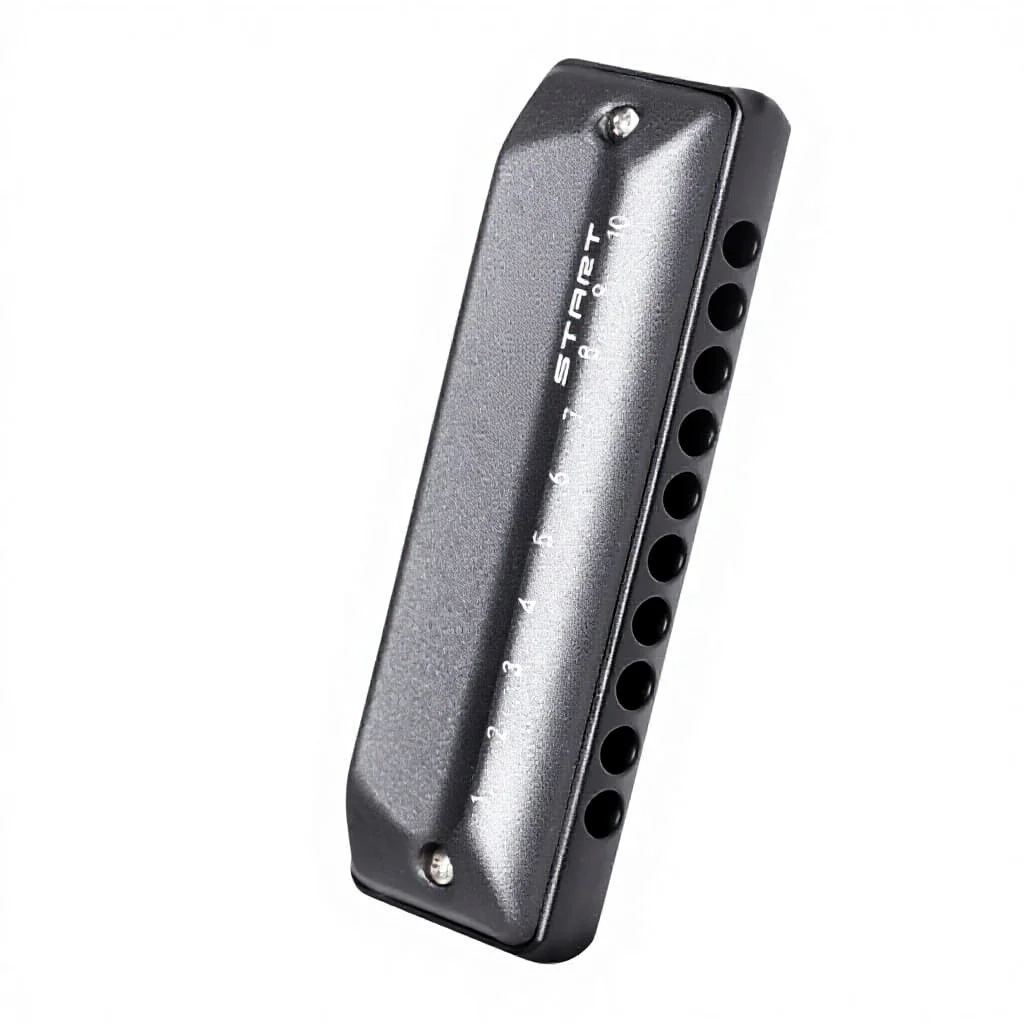 10-Hole Metal Harmonica in C Major Blues QF10 Educational Beginner Student Adult Professional 6-Piece Set