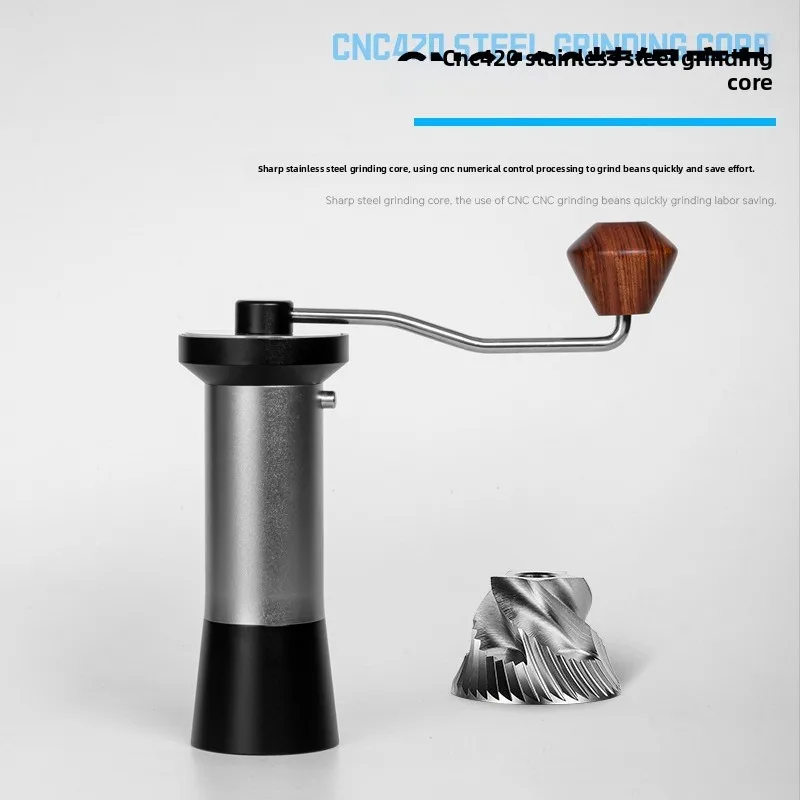 Portable Manual Coffee Grinder - External Adjustable Stainless Steel Burr Mill, Hand Crank Coffee Bean Grinder coffee grinder